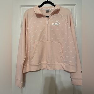 PUMA Cropped Quarter Zip With Pockets Size Xl